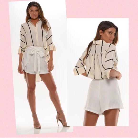 Anthropologie Sancia Helene Wrap Shorts Wh…